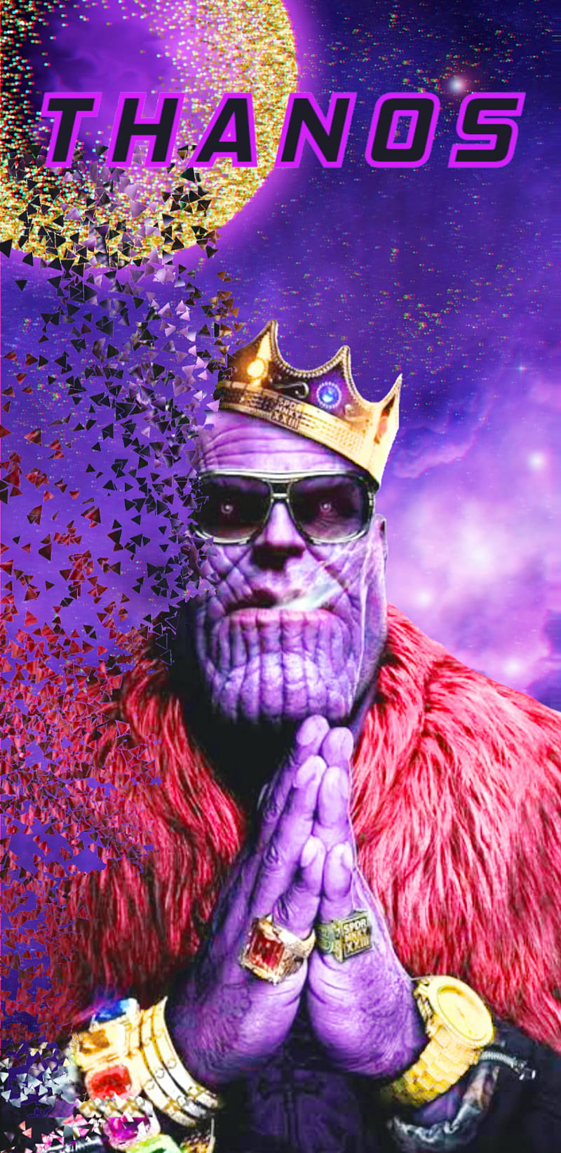 Thanos, avengers, cool, marvel, purple, space, HD phone wallpaper | Peakpx