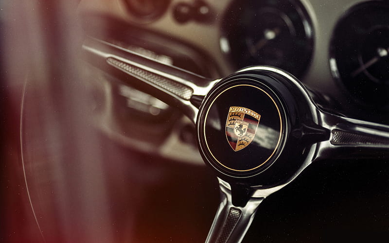 Porsche Car Steering, porsche, carros, steering, HD wallpaper