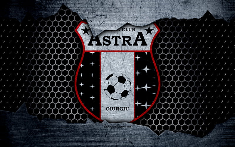 Astra logo, Liga 1, soccer, football club, Liga I, Romania, grunge, metal texture, Astra FC, HD wallpaper