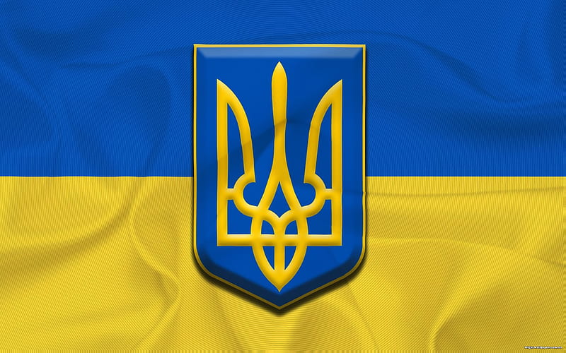 trident, coat of arms of ukraine, ukrainian flag, flag of ukraine, HD wallpaper