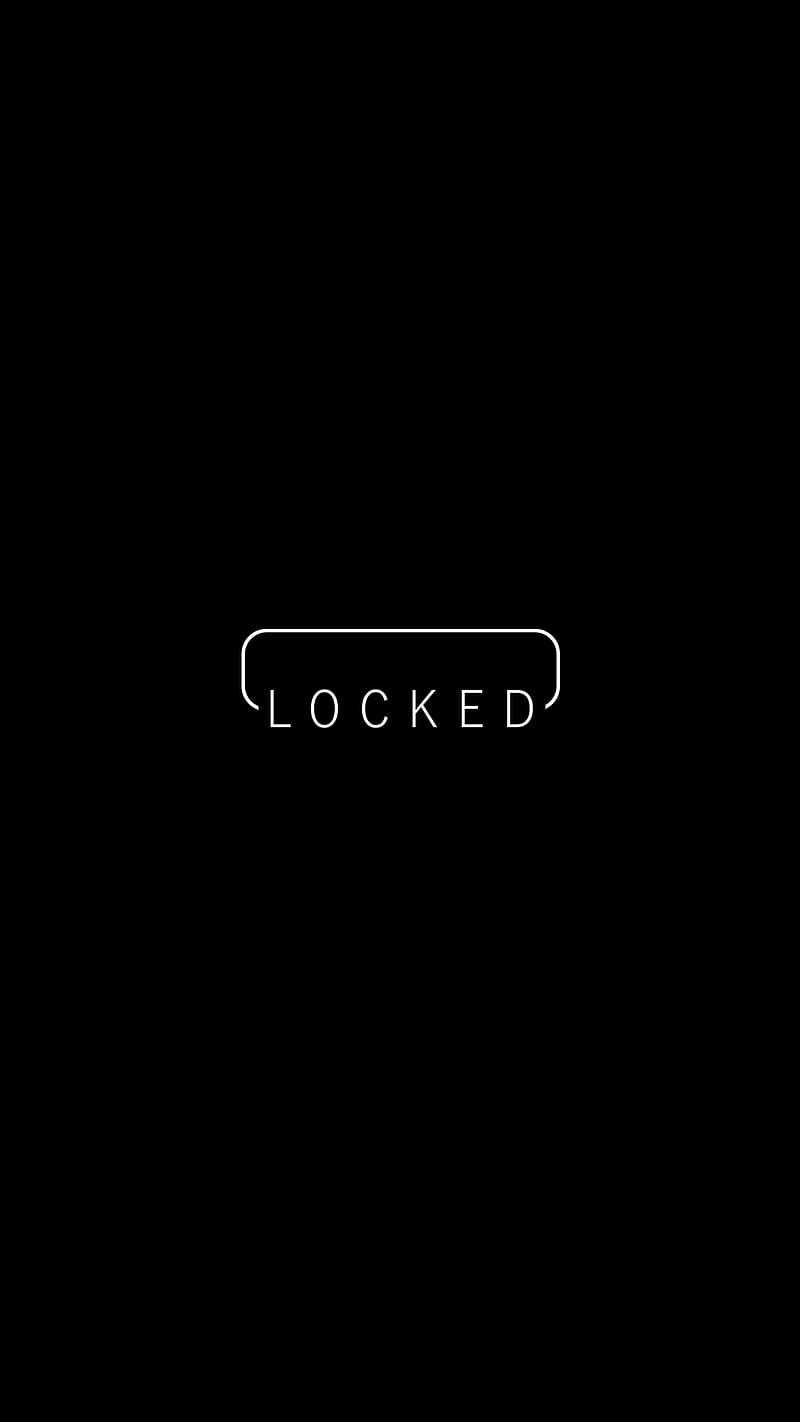 LOCKED, 2017, black, lock, phone, HD phone wallpaper
