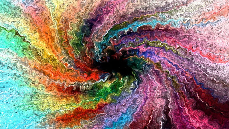Colorful Water Swirl Abstract, HD wallpaper