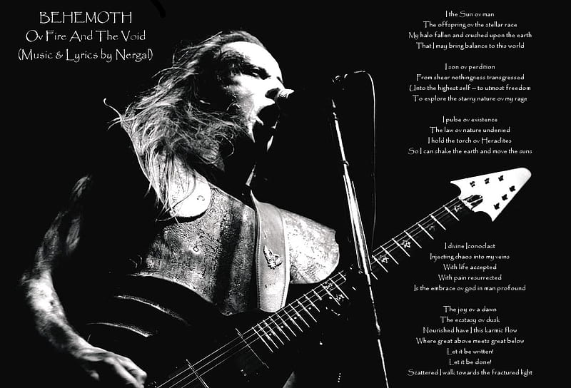 Behemoth - Ov Fire and the void, death, music, band, black, fire, metal, behemoth, void, white, HD wallpaper