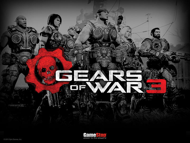 Gears of war 3, gears of war, black and white, gow3, gow, HD wallpaper |  Peakpx