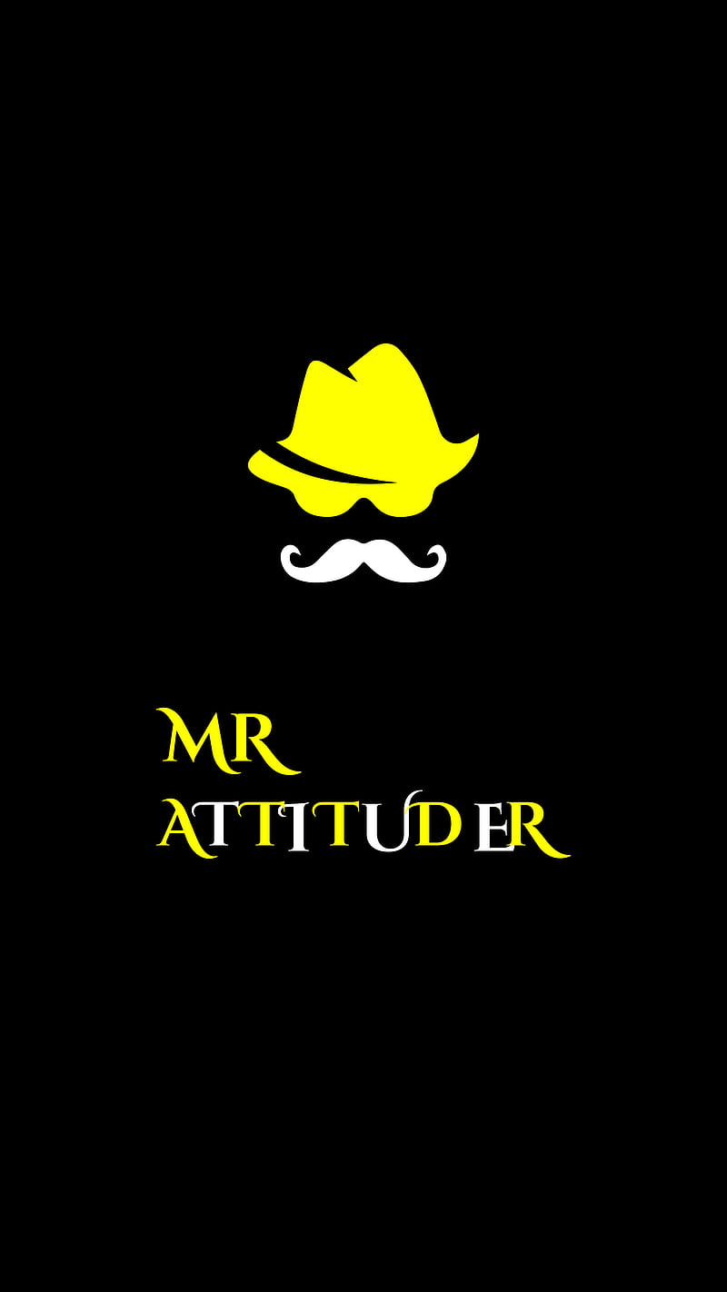 MR Attituder (Yellow), Attituder, attitude, black, desenho, new latest, style, swag, trending, yellow, HD phone wallpaper