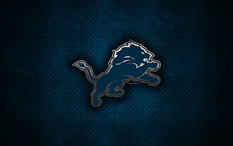 Download Detroit Lions Black And White Logo Wallpaper