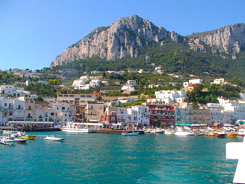 Beautiful Capri Italy, Sea, Holidays, Italy, Capri, Mountain, HD wallpaper