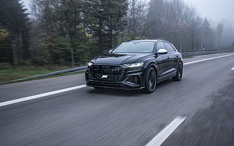 2020, Audi SQ8, ABT Sportsline, exterior, black luxury SUV, Q8 ABT, new black SQ8, german cars, Audi, HD wallpaper