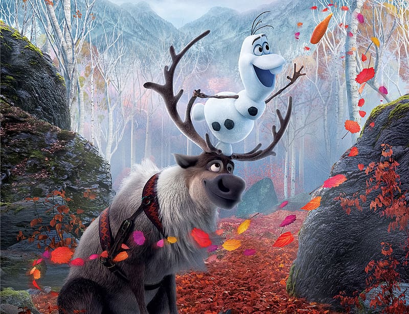 Movie, Olaf (Frozen), Sven (Frozen), Frozen 2, HD wallpaper