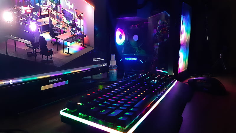 RGB Gaming Setup Wallpapers  Wallpaper Cave