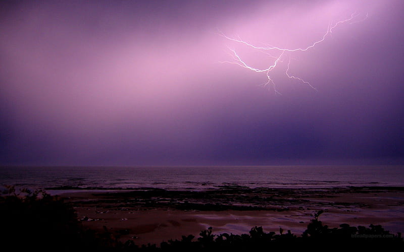 Lightning over Cable Beach, electrical storm, lightning, nature, sky, weather, HD wallpaper
