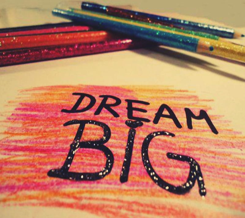 dream big, cool, happy, life, live, new, quote, saying, sign, success, HD wallpaper
