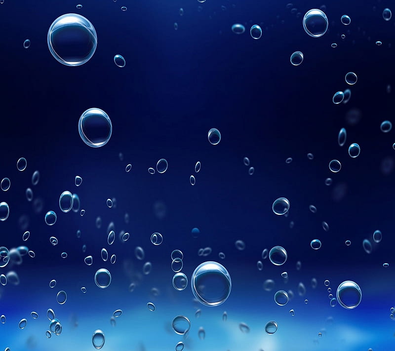 Blue Bubbles, blue, bubbles, HD wallpaper