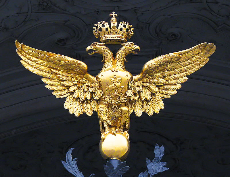 Russian double headed eagle, russia, russian federation, saint petersburg, winter palace, HD wallpaper