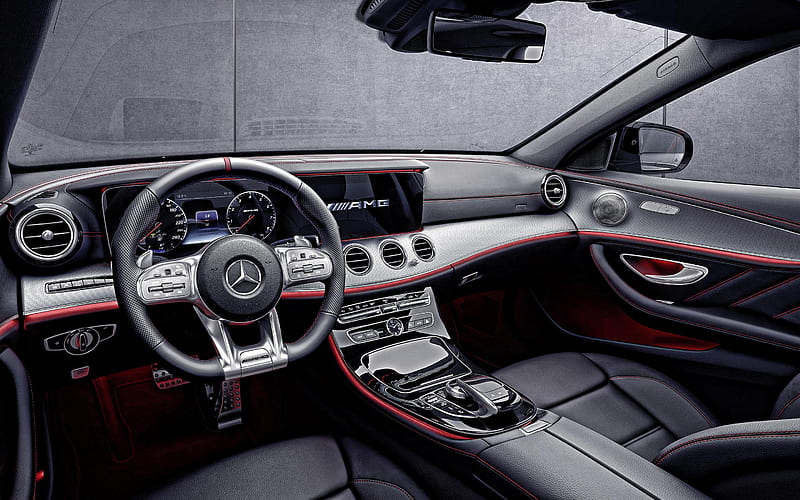 Mercedes-AMG E53, 2020, view inside, exterior, tuning E53, front panel, German cars, Mercedes, HD wallpaper
