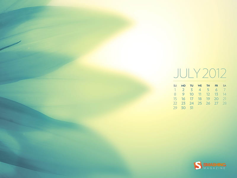 cool summer-July 2012 calendar, HD wallpaper
