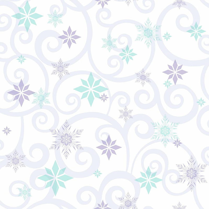 York Wallcoverings Disney Kids III Disney Frozen Snowflake Scroll, HD phone wallpaper