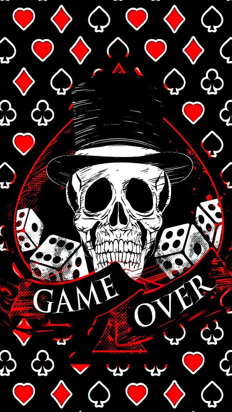 Skull, game, over, HD phone wallpaper
