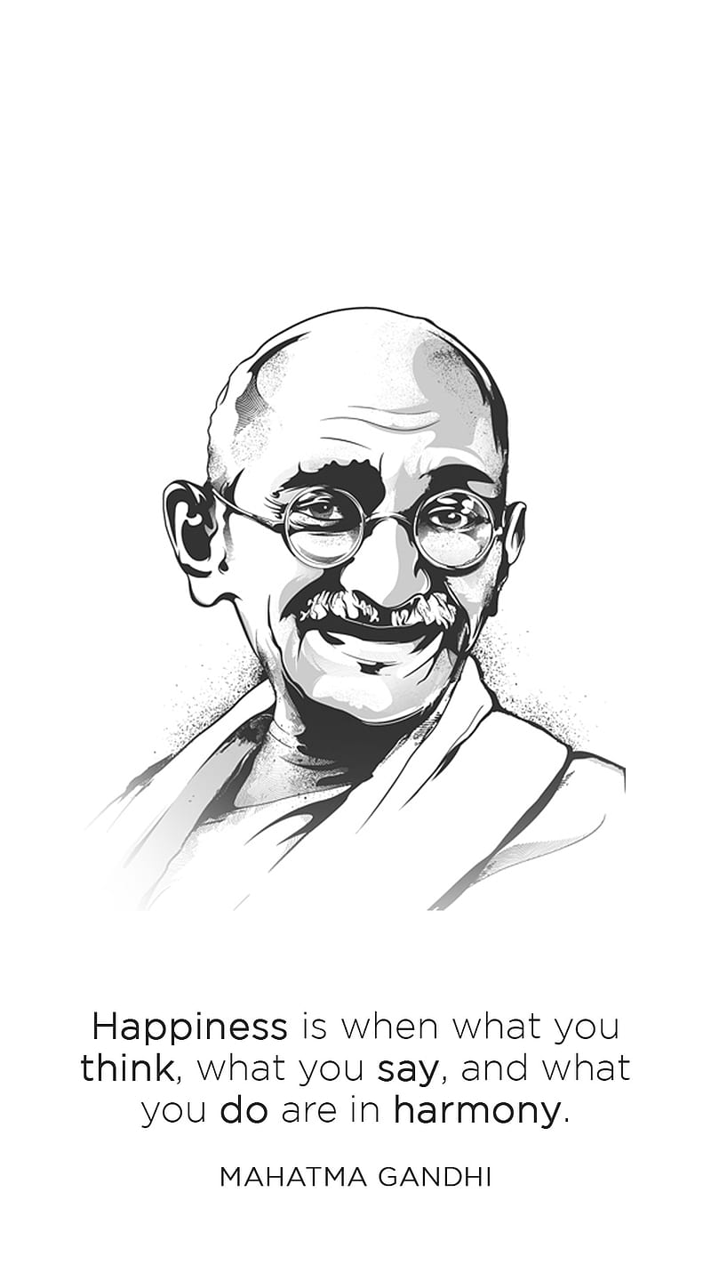 Mahatma Gandhi, heart, love, sayings, thought, well, HD phone wallpaper