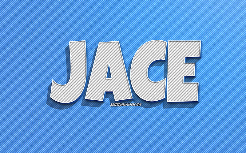 Jace, blue lines background, with names, Jace name, male names, Jace greeting card, line art, with Jace name, HD wallpaper