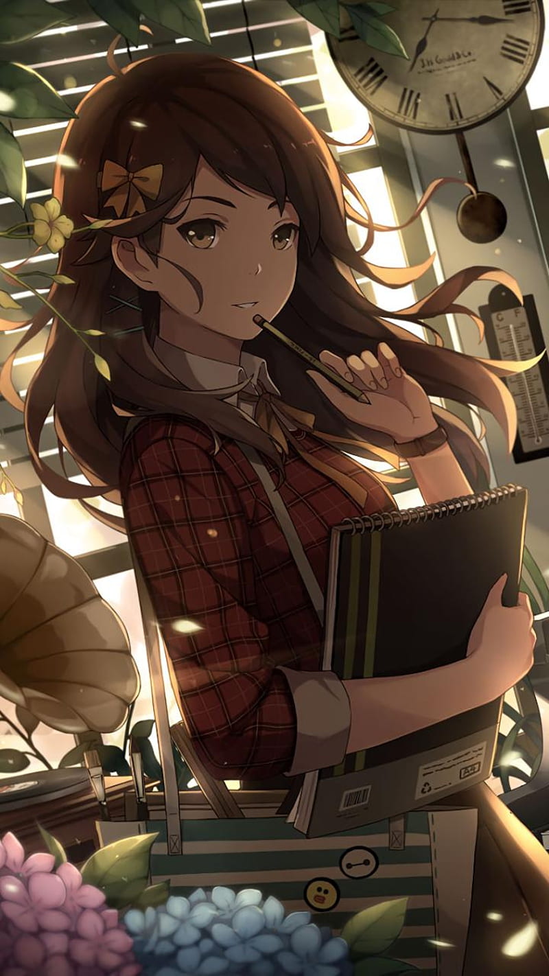 Anime Girl, new anime, school, HD phone wallpaper