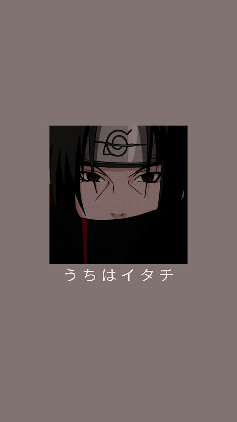 Minimalist Itachi wallpaper I vectorised fits good as a phone background  too  rNaruto