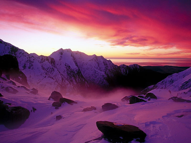 Sunset Over Franz Josef Glacier New Zealand-graphy selected fourth series, HD wallpaper
