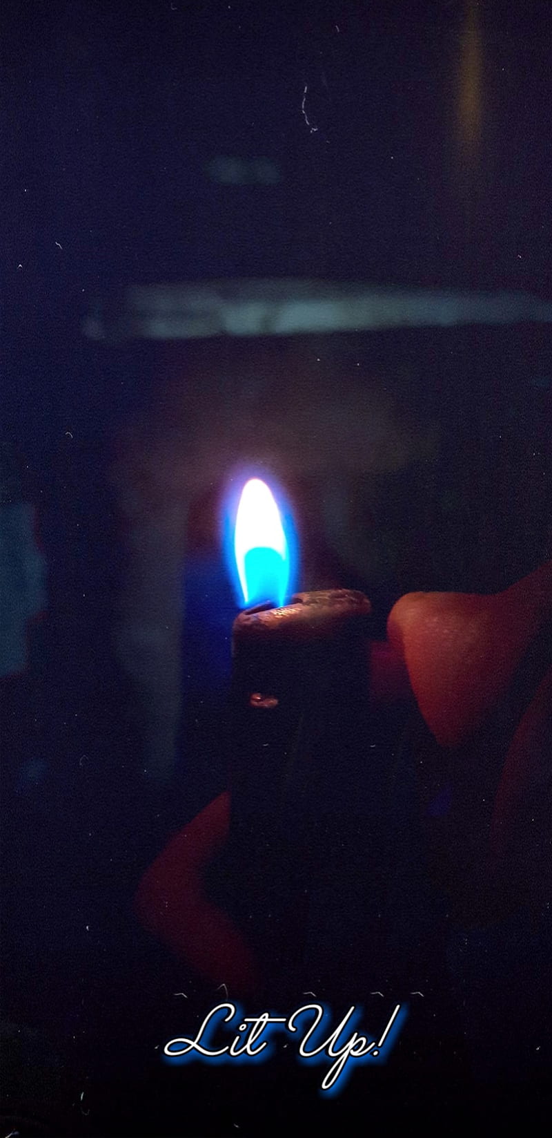 Lit Up, flame, lighter, fire, aesthetic, vibe, blue flame, go, quote, HD mobile wallpaper