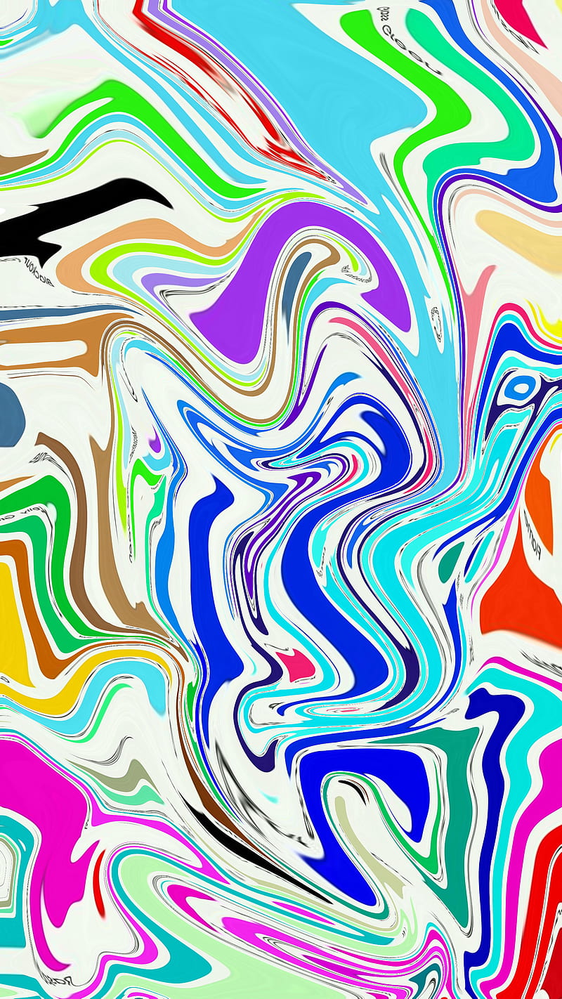 Liquid Color Effect, Glitchy Art, New latest, fluid, mixture, multi, paint/oil, HD phone wallpaper