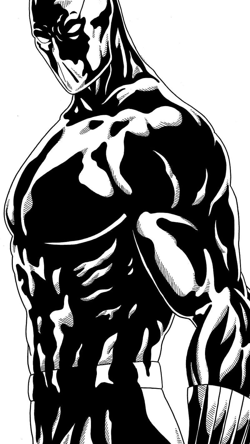 Black Panther , super hero, marvel, black panther, art, t'challa, HD phone wallpaper