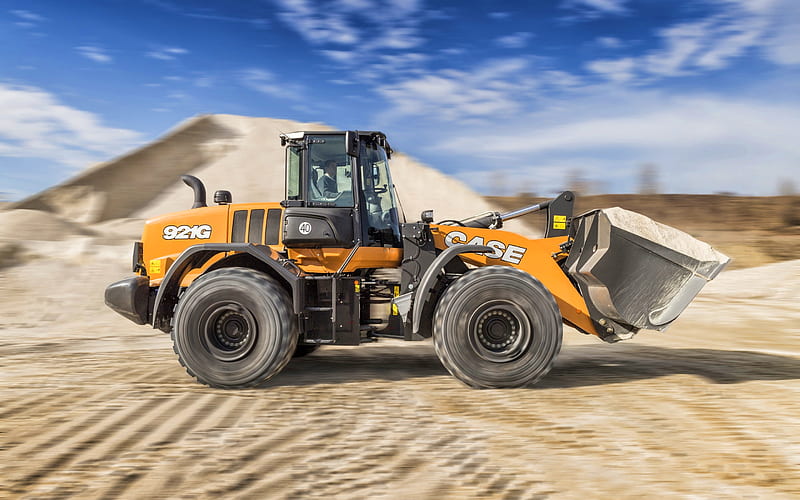Case 921G, wheel loader, special equipment, construction machinery, Case, HD wallpaper
