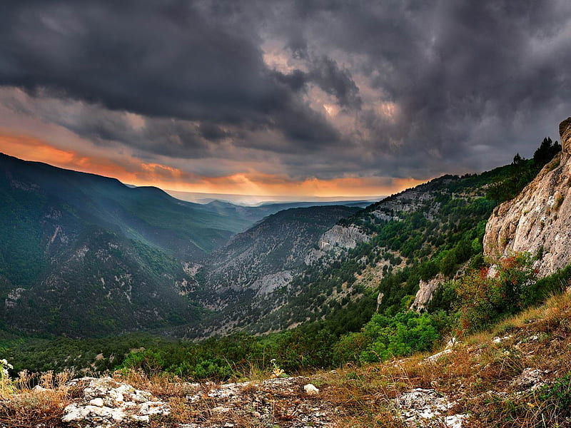 Colorful Sky, bonito, clouds, landscape, nature, HD wallpaper