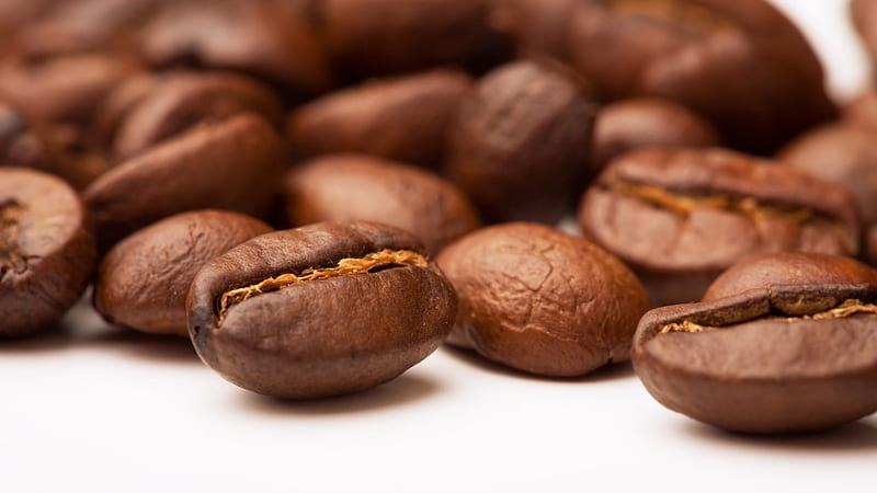Coffee beans, brown, food, beans, caramel, bean, aroma, fruit, grape, nice, coffee, spice, hot, HD wallpaper