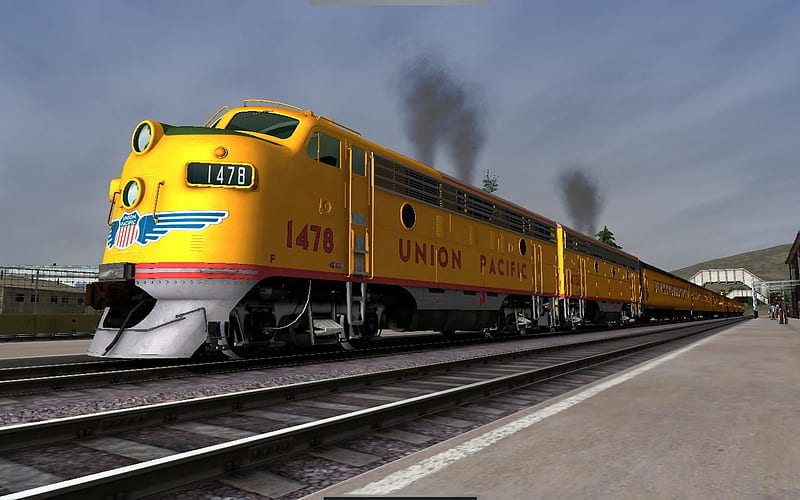 ݦ Yellow Train. Train , Train, Train tracks, Union Pacific, HD wallpaper