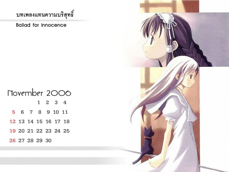 Premium Vector  Cat girl anime calendar 2023