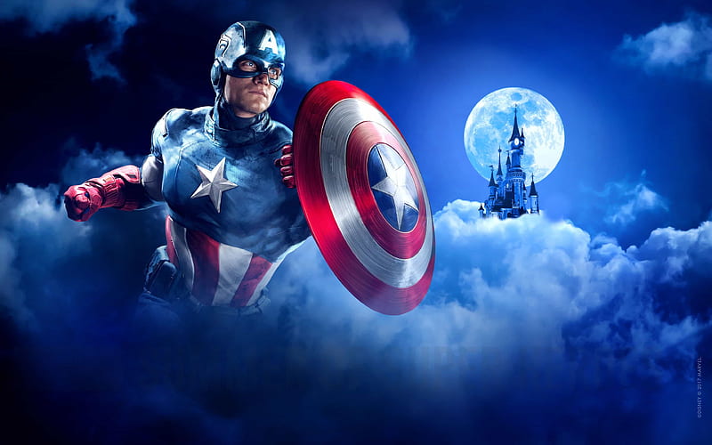 Captain America, shield, superheroes, Marvel Comics, HD wallpaper