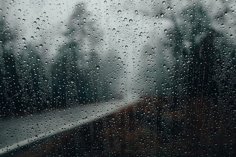 glass, drops, surface, rain, HD wallpaper