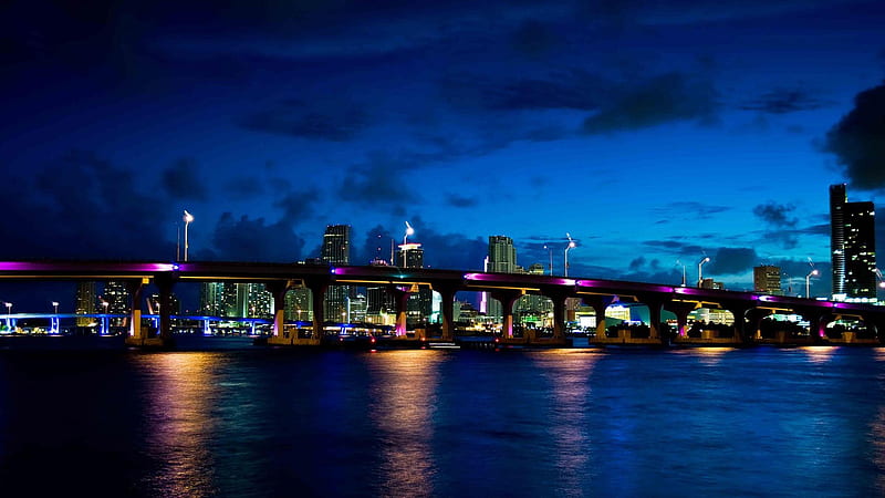 Miami : The City Skyline Across The Beach, Downtown Miami, HD wallpaper
