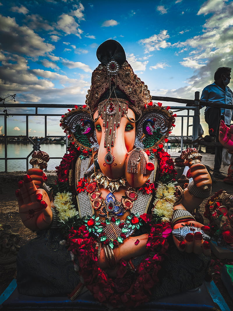 Ganesh, ganapathi bappa, ganesh vinayaka, HD phone wallpaper