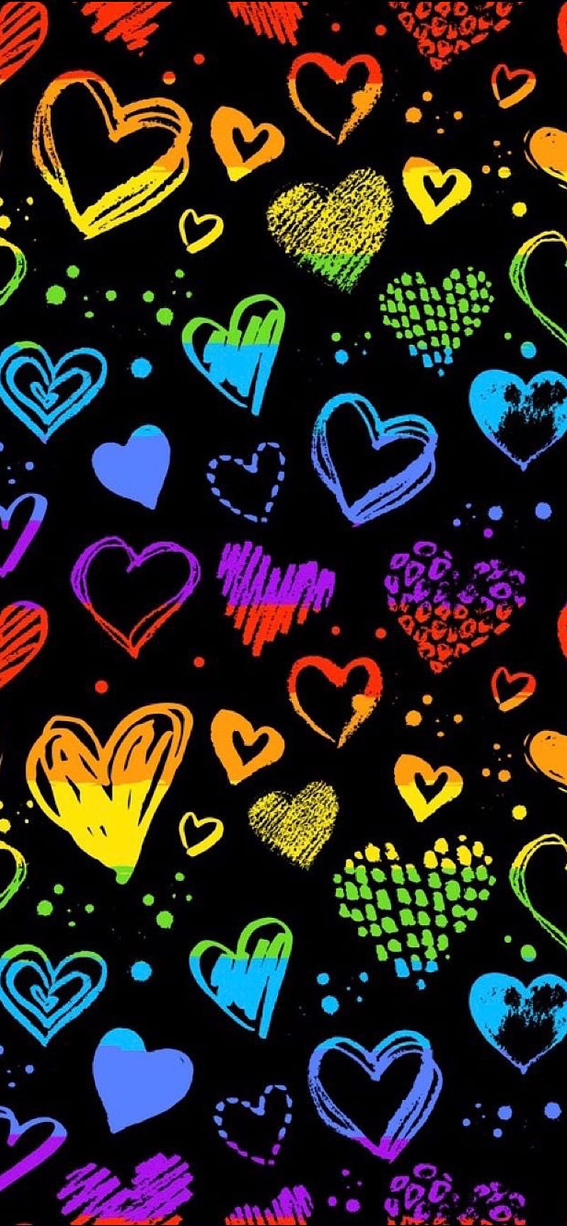 rainbow heart wallpaper  Papel de parede hippie Imagem de fundo para  android Fotos coloridas