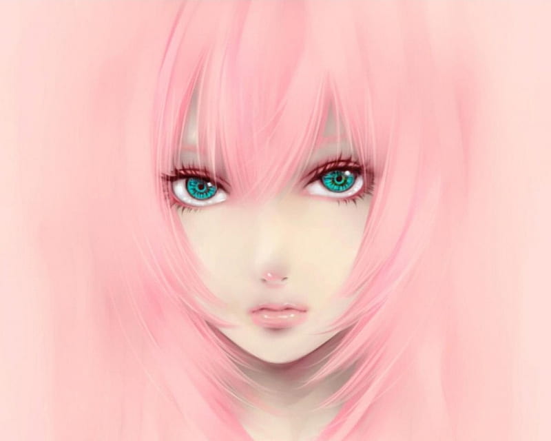 Pretty anime, pretty, art, lovely, big eyes, bonito, cute, girl, bright  colors, HD wallpaper | Peakpx