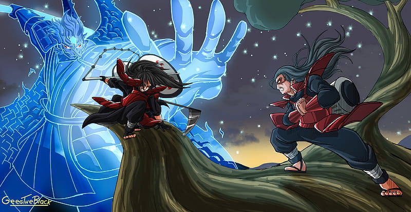 Sage Mode First Hokage Hashirama Senju VS Madara Uchiha In A