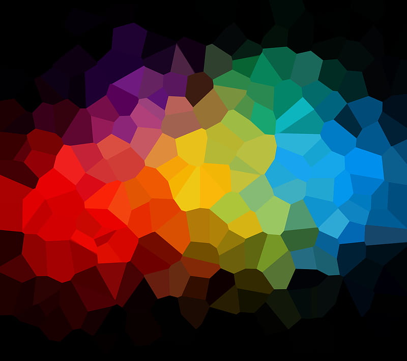 Colores cristalizados, abstracto, colores, cristal, formas geométricas,  polígono, Fondo de pantalla HD | Peakpx
