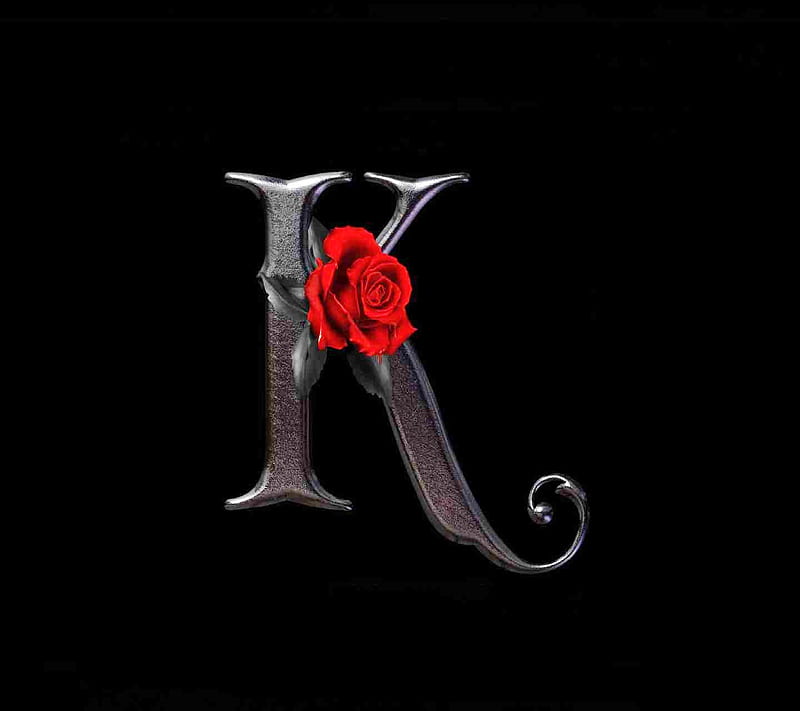 K letter rose, HD wallpaper