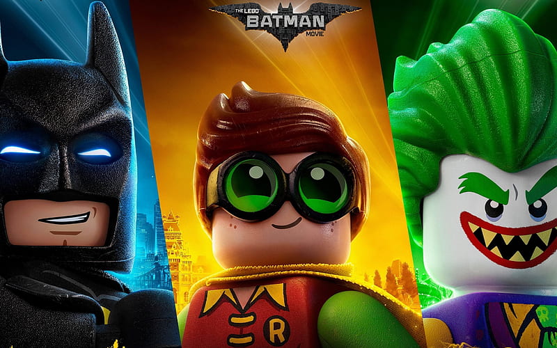 The Lego, 2017, animated movie, Joker, Robin, Batman, HD wallpaper