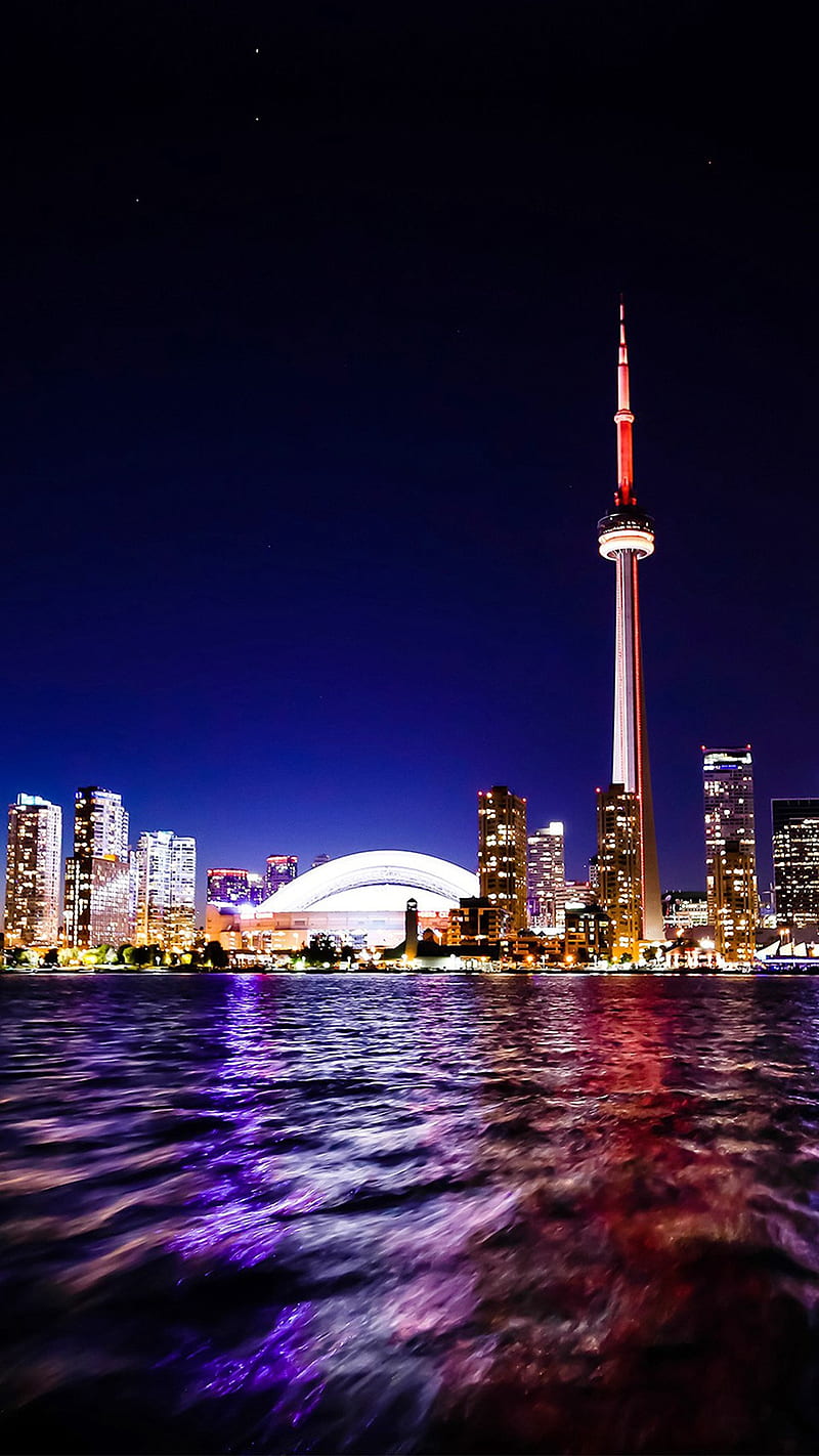 Toronto City Night, canada, HD phone wallpaper | Peakpx