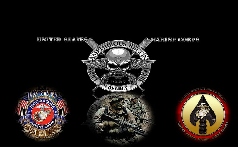 Murdock Amphibious Recon, recon, marines, corps, marine corps, HD wallpaper