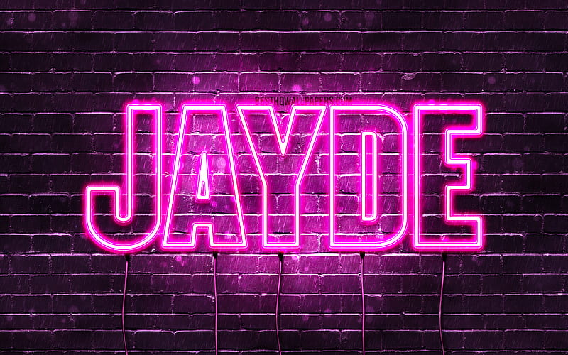 4K free download | Jayde with names, female names, Jayde name, purple ...