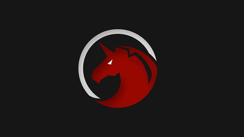 Red Unicorn Logo , unicorn, logo, HD wallpaper