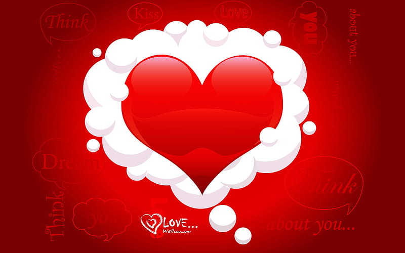 Red Heart - Valentines Day heart-shaped design, HD wallpaper